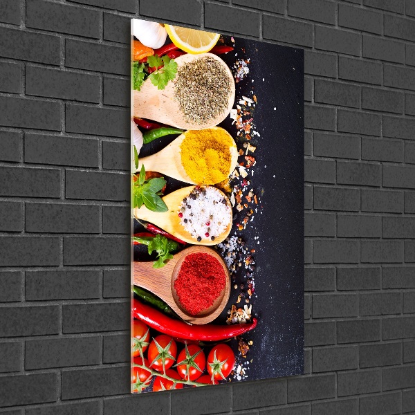 Foto auf glas vertikales Gewürze