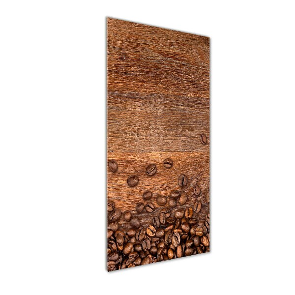 Bild aus glas vertikales Kaffeebohnen