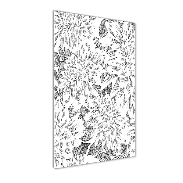 Bild aus glas vertikales Pfingstrosen