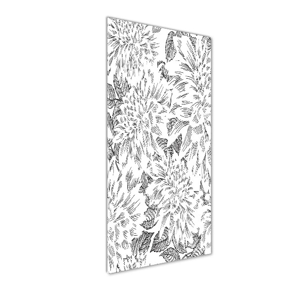 Bild aus glas vertikales Pfingstrosen