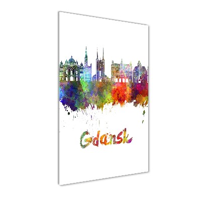 Bild aus glas vertikales Farbenfrohes Danzig