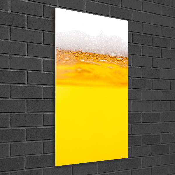 Glasbild vertikales Bier