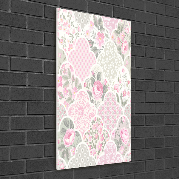 Foto auf glas vertikales Rosen