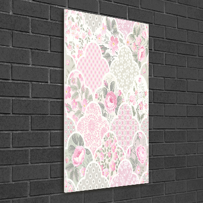 Foto auf glas vertikales Rosen