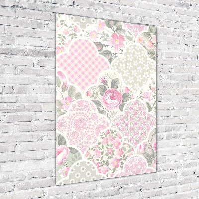 Foto auf glas vertikales Rosen