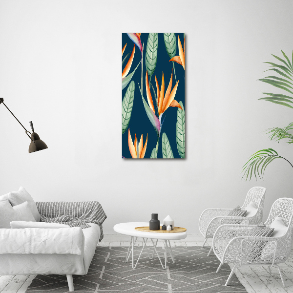 Foto auf glas vertikales Strelitzia reginae