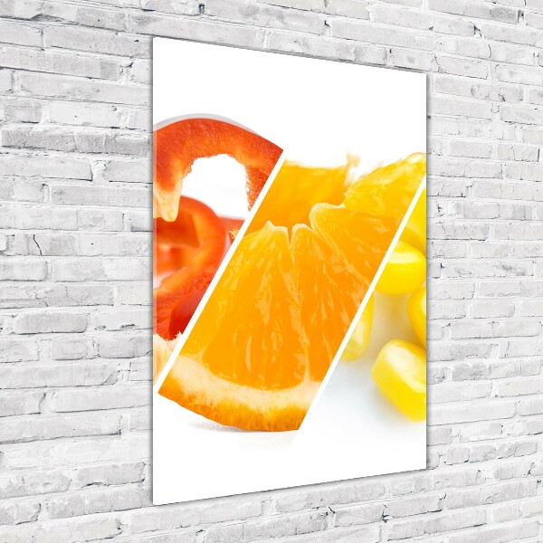 Foto auf glas vertikales Gemüse und Obst