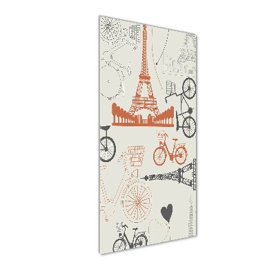 Glasbild vertikales Symbole Frankreichs