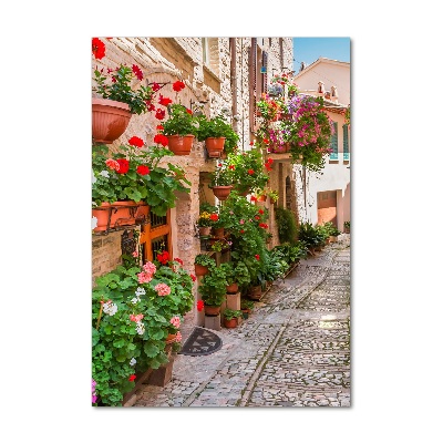 Glasbild vertikales Italienische Straßen