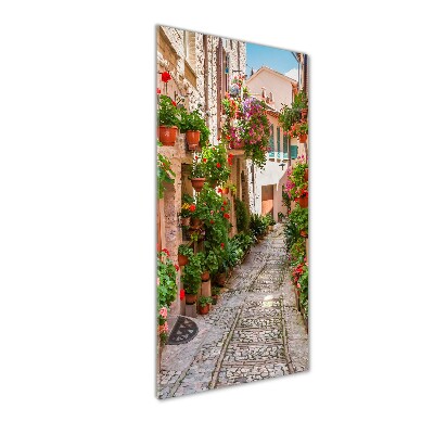 Glasbild vertikales Italienische Straßen