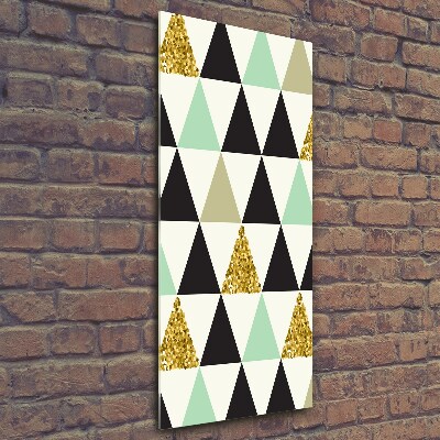 Bild aus glas vertikales Bunte Dreiecke