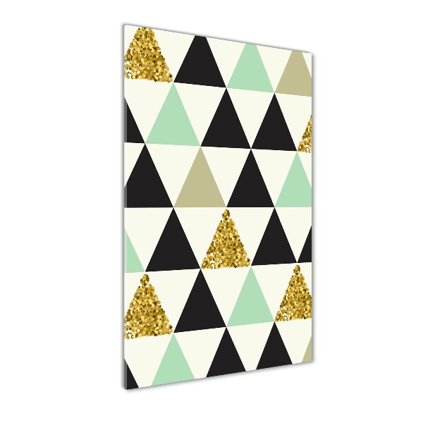 Bild aus glas vertikales Bunte Dreiecke