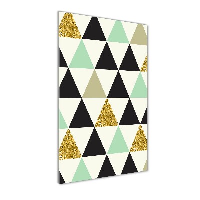 Bild aus glas vertikales Bunte Dreiecke