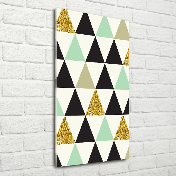 Bild aus glas vertikales Bunte Dreiecke