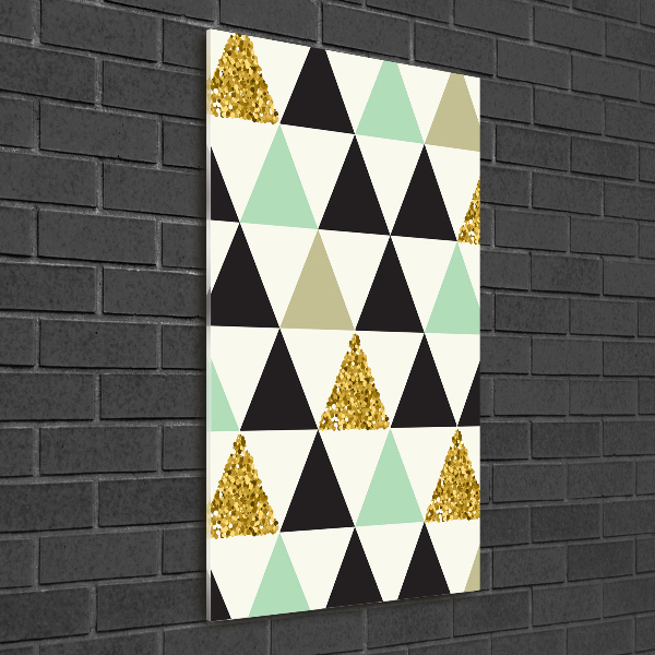 Bild aus glas vertikales Bunte Dreiecke