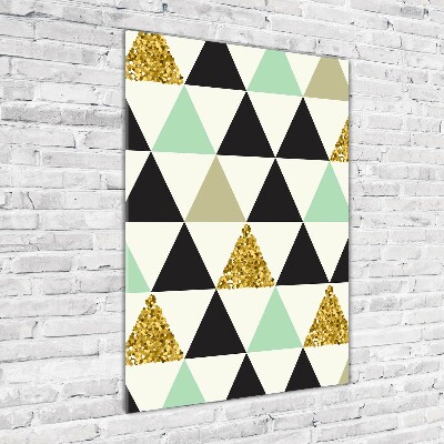 Bild aus glas vertikales Bunte Dreiecke