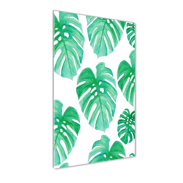 Glasbild vertikales Monstera