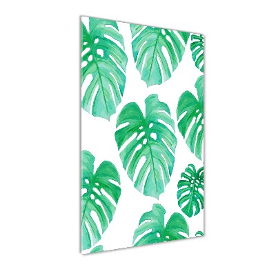 Glasbild vertikales Monstera