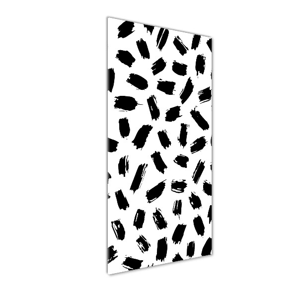 Foto auf glas vertikales Schwarze und weiße Flecken