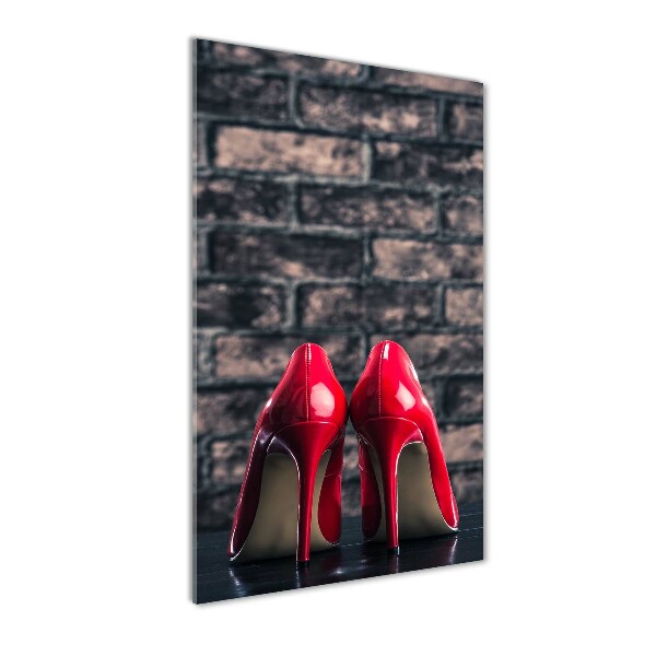 Bild aus glas vertikales Rote High Heels