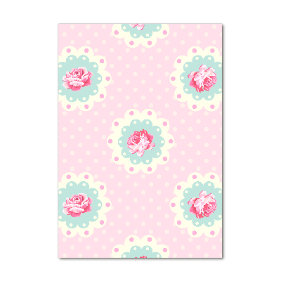 Glasbild vertikales Rosen