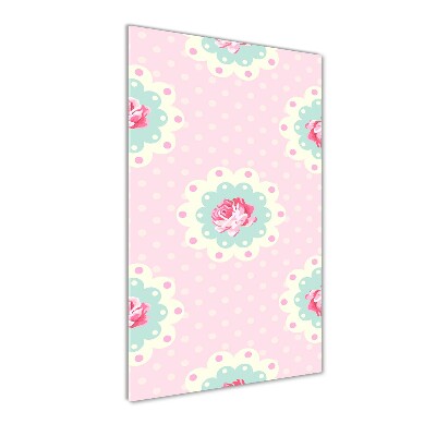 Glasbild vertikales Rosen