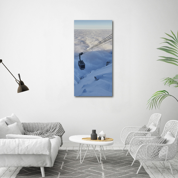 Glasbild vertikales Achterbahn