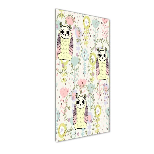 Bild aus glas vertikales Eulen