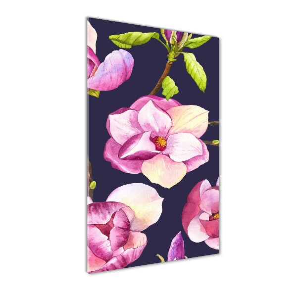 Bild aus glas vertikales Magnolie