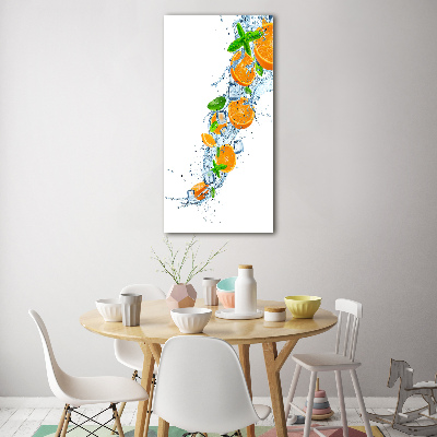 Bild aus glas vertikales Orangen