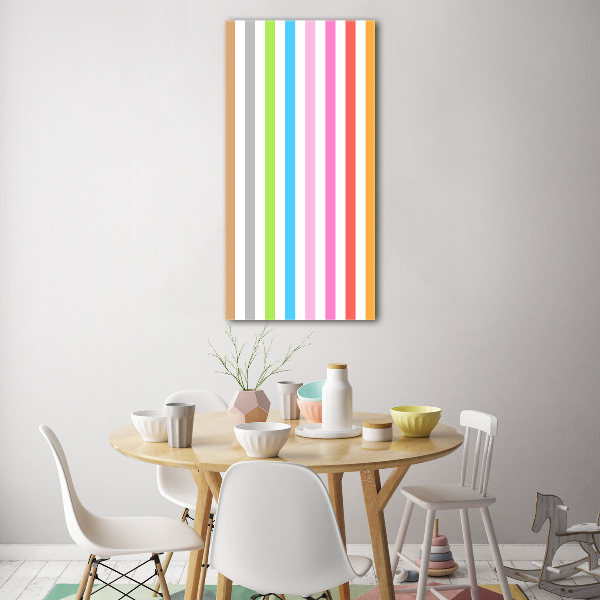 Foto auf glas vertikales Bunte Streifen