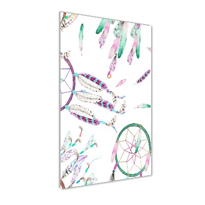 Glasbild vertikales Traumfänger