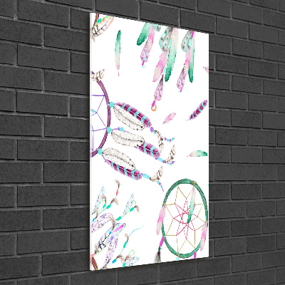 Glasbild vertikales Traumfänger