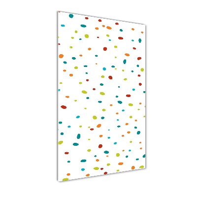Bild aus glas vertikales Bunte Punkte