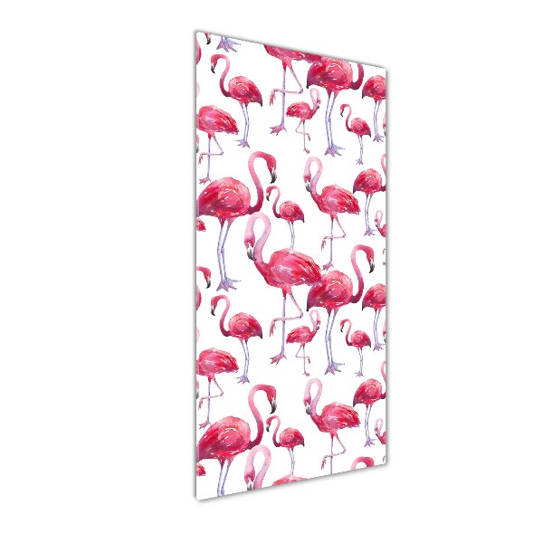 Foto auf glas vertikales Flamingos