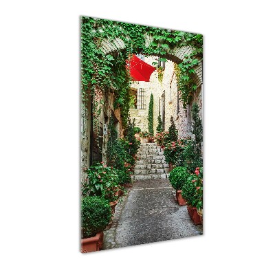 Glasbild vertikales Straßen Frankreichs