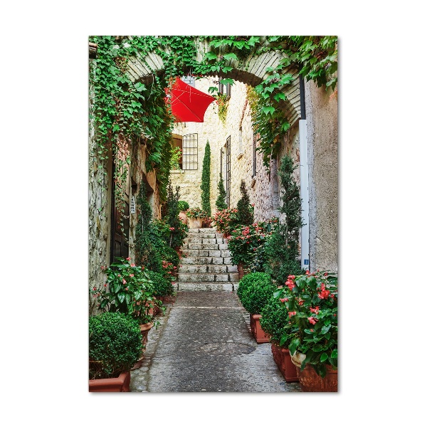 Glasbild vertikales Straßen Frankreichs