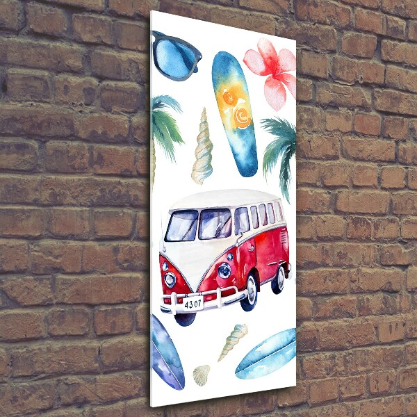 Glasbild vertikales Surfer-Set