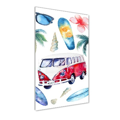 Glasbild vertikales Surfer-Set