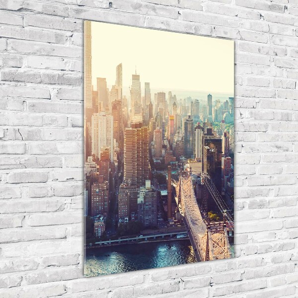 Foto auf glas vertikales New York aus der Vogelperspektive