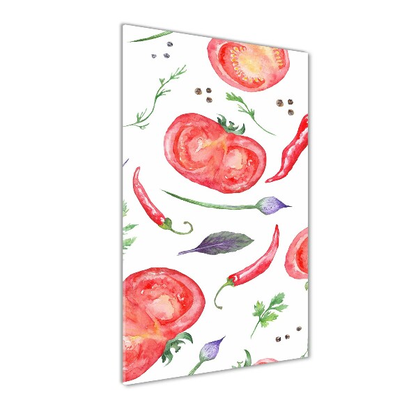 Bild aus glas vertikales Gemüse