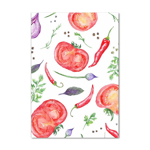 Bild aus glas vertikales Gemüse