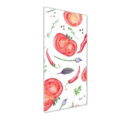 Bild aus glas vertikales Gemüse