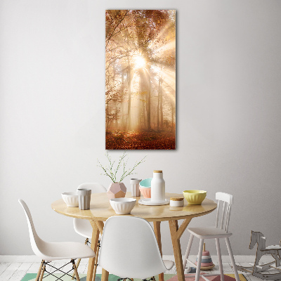 Foto auf glas vertikales Wald im Herbst