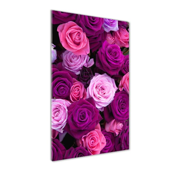 Bild aus glas vertikales Rosa Rosen
