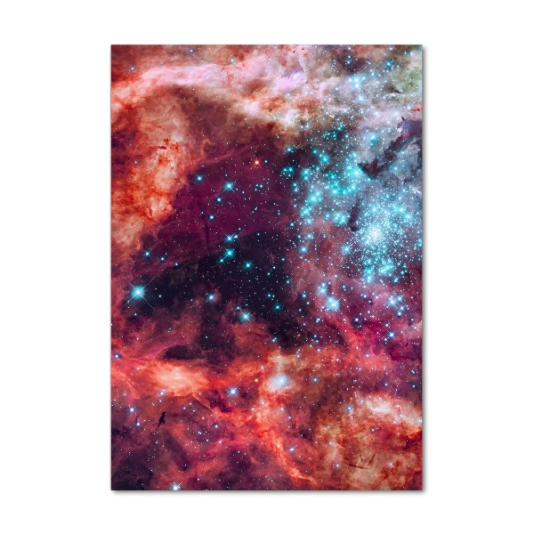 Glasbild vertikales Magellansche Wolke