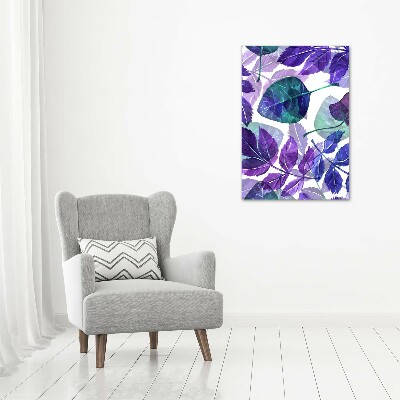 Foto auf glas vertikales Blätter