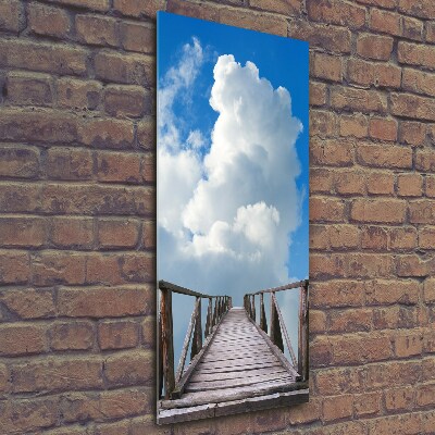 Glasbild vertikales Der Weg zum Himmel
