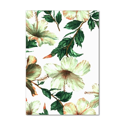 Bild aus glas vertikales Hibiskus