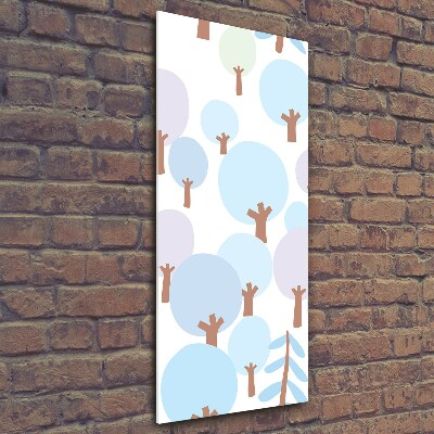 Glasbild vertikales Bäume